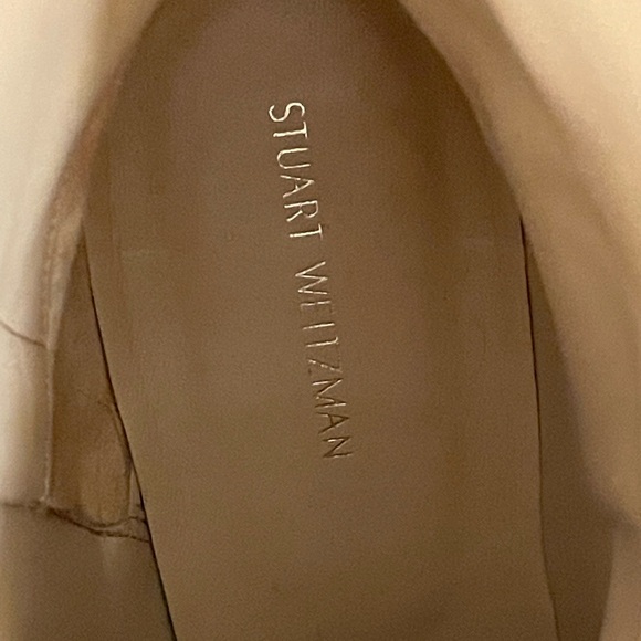 Stuart Weitzman Avenue 75 Heeled White Bootie - Picture 8 of 8